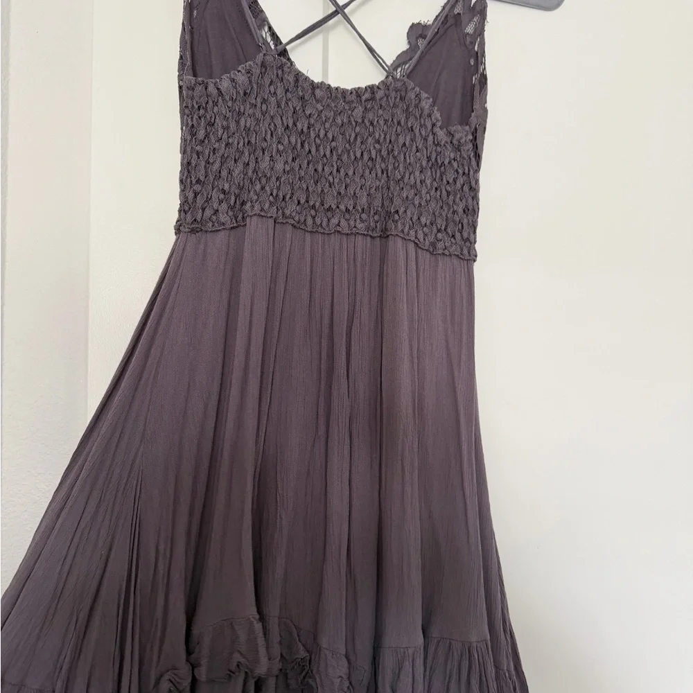 Free People Charcoal Backless Dress - Picture 2 of 3